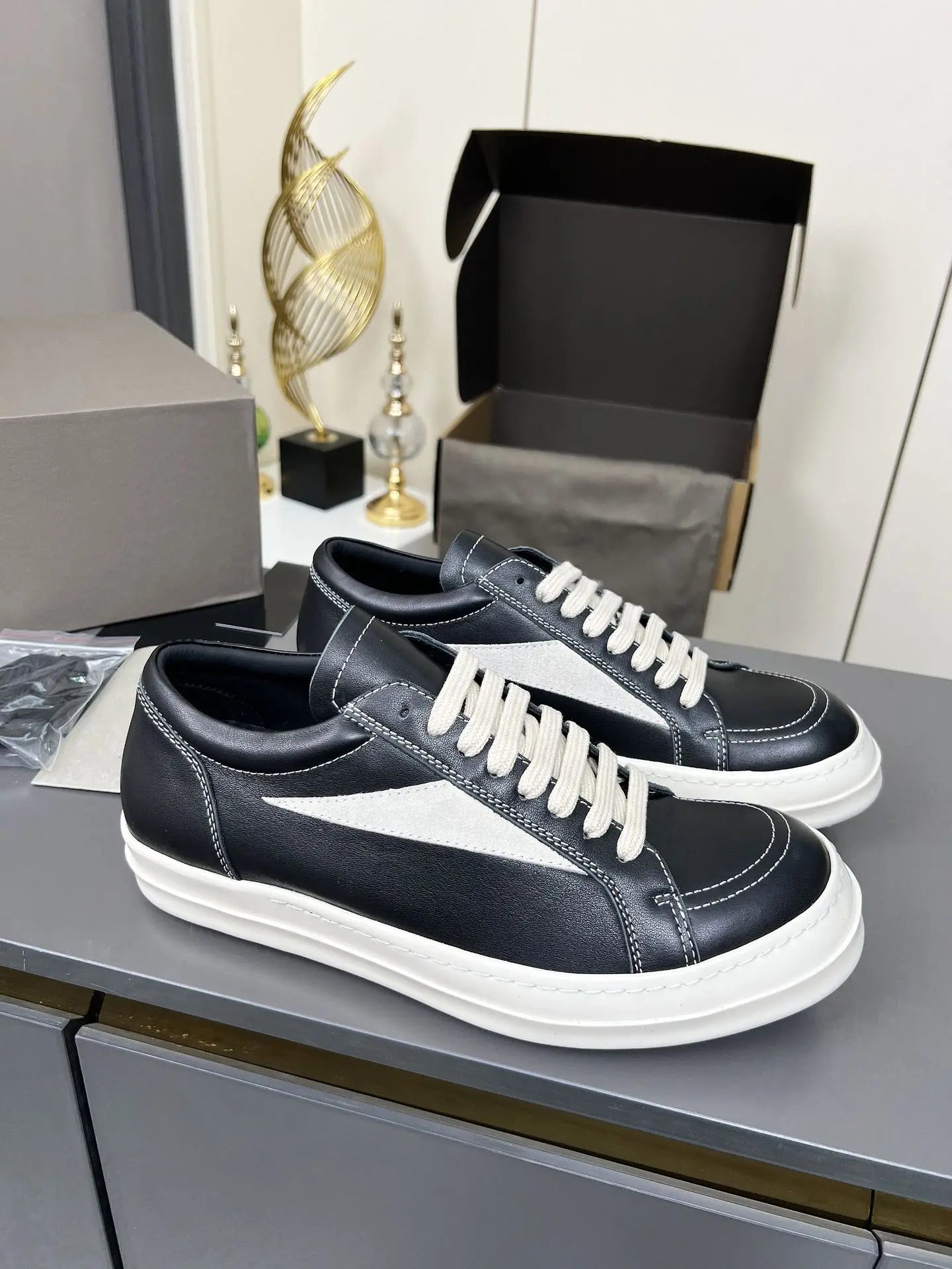 High Quality Men's Winter Shoes Low-top Designer Luxury Genuine Leather Platform Casual Flats Vintage Fashion Trend Walking