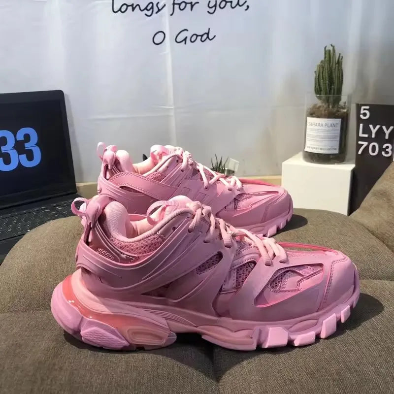 2025 Top Quality Fashion Luxury LED Heel Design Sneakers Fashion Trends Brand Tracki 3.0 Sneakers Casual Shoes for Men