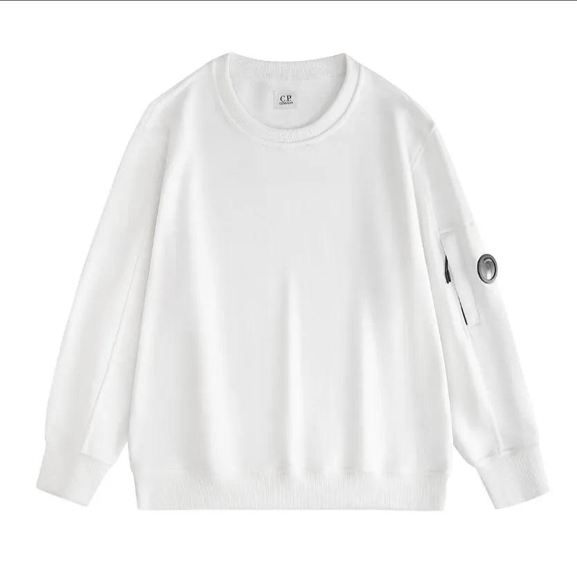 Pure Cotton Cp Men'S Sweatshirt Loose Korean Style Trend Spring and Autumn round Neck Embroidered Pullover Ladies Loose and Comfortable Tops