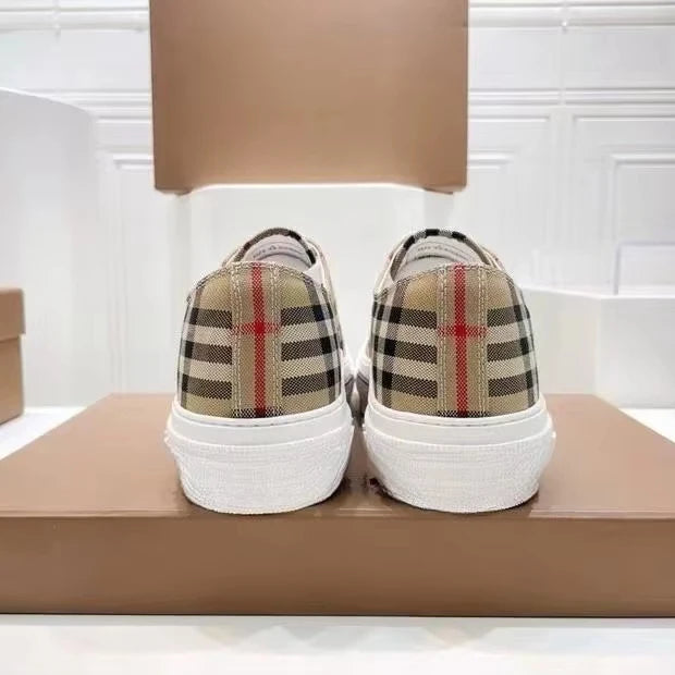 Top Designers 2025 Luxury Hot Selling Men's Retro Plaid Cotton Sneakers Breathable Anti-Slippery 5D Printed Sheepskin Lining