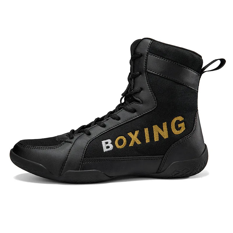 Linoy Men's high-top professional boxing shoes Sanda fighting shoes